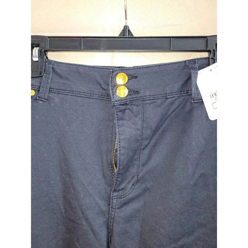 IMAN Women's Black Dress Pants Size 20w Flat Front Straight Leg Pockets